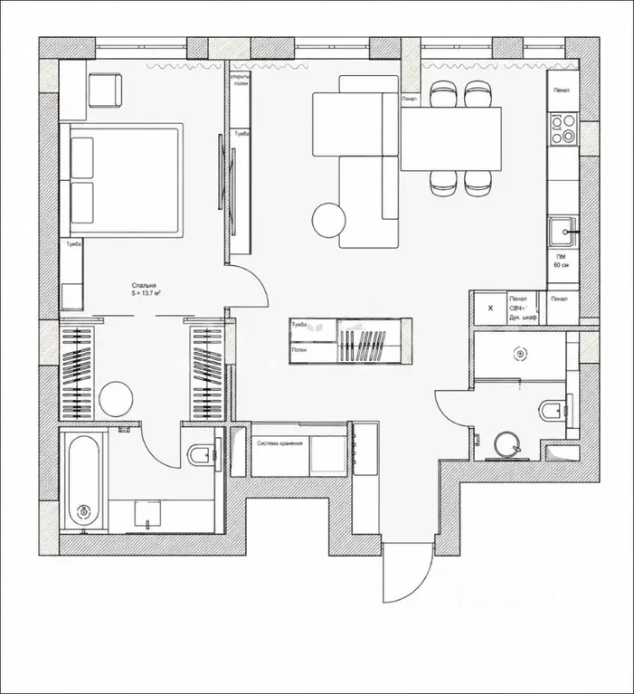 2-к кв. Москва бул. Скандинавский, 19 (70.0 м) - Фото 2