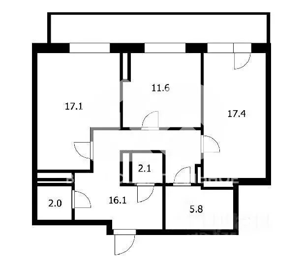 3-к кв. Новосибирская область, Новосибирск ул. Лескова, 35 (72.1 м) - Фото 1
