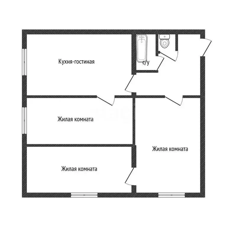 3-комнатная квартира: Краснодар, Ангарская улица, 1/6 (66 м) - Фото 0