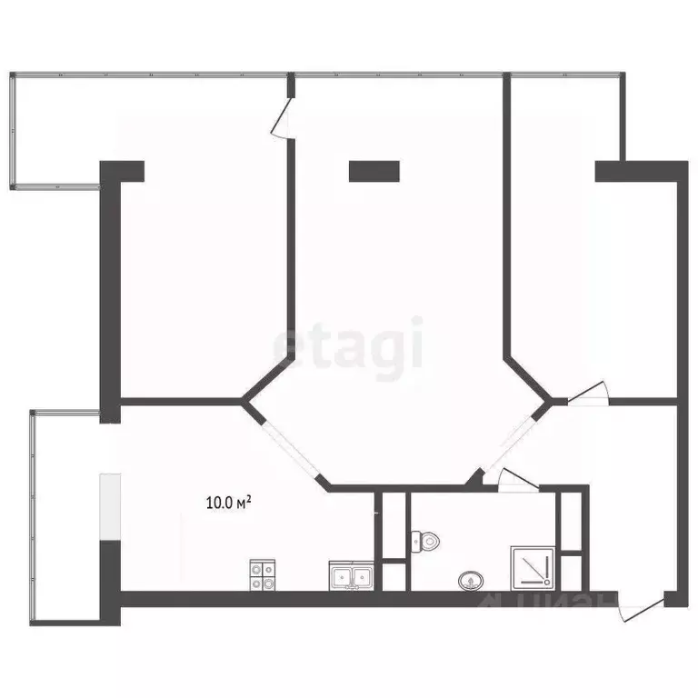 3-к кв. Ростовская область, Ростов-на-Дону ул. Максима Горького, 11/43 ... - Фото 2