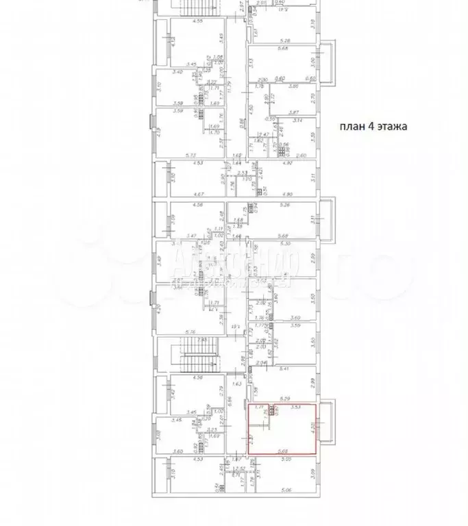 Квартира-студия, 23,3 м, 4/4 эт. - Фото 0