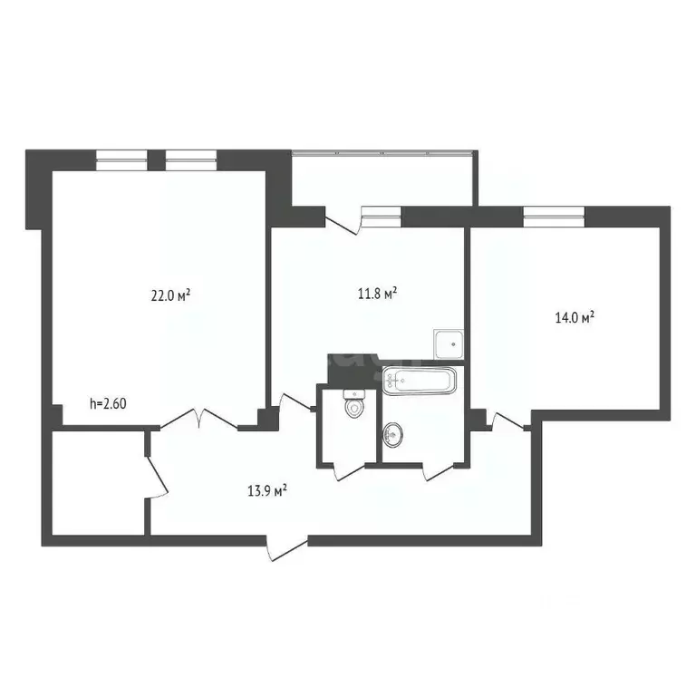 2-к кв. Красноярский край, Красноярск Северный мкр, ул. Водопьянова, ... - Фото 0