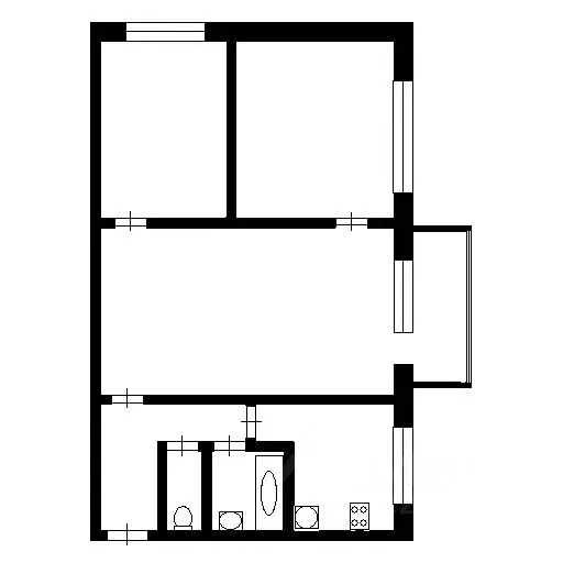 3-к кв. Тульская область, Тула ул. Калинина, 79 (50.0 м) - Фото 1