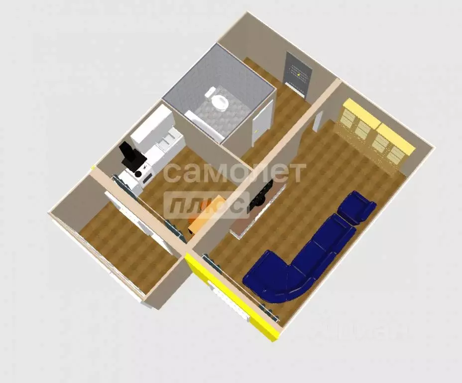 1-к кв. Алтайский край, Бийск Дружный пер., 11 (35.0 м) - Фото 1