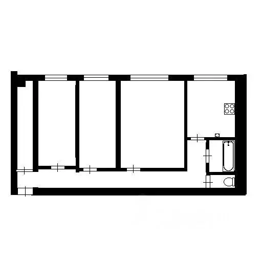Квартира, 2 комнаты, 51.6 м - Фото 1