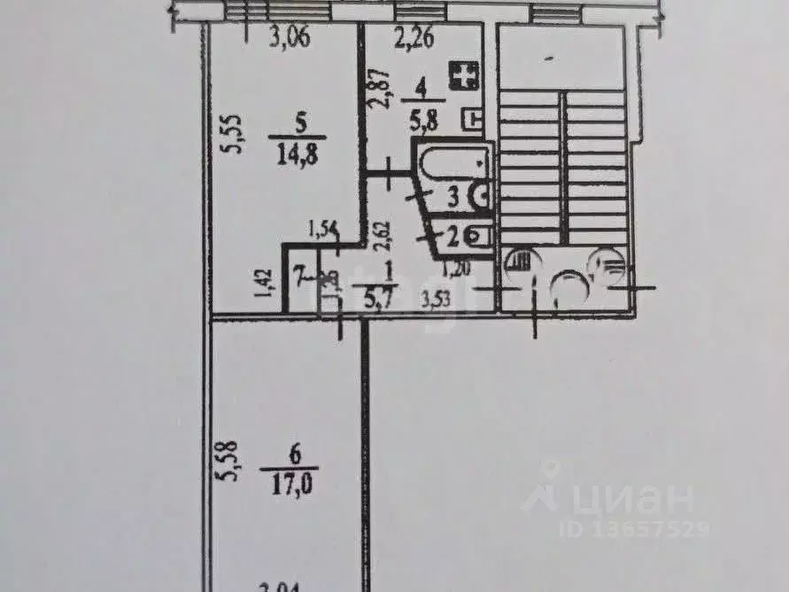 2-к кв. Иркутская область, Иркутск просп. Маршала Жукова, 104 (46.9 м) - Фото 1