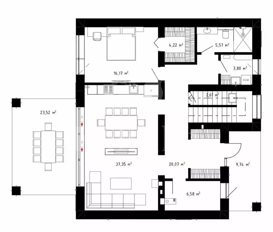 Дом в деревня Новинки, КП Павлово-2 (222 м) - Фото 1