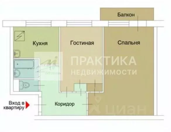 2-к кв. Москва ул. Демьяна Бедного, 20К2 (45.1 м) - Фото 2
