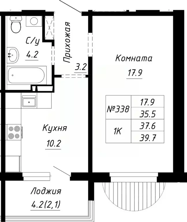 1-к кв. Алтайский край, Барнаул ул. Им. Анатолия Мельникова, 1 (37.6 ... - Фото 0