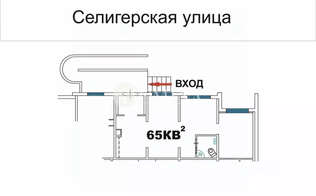 Помещение свободного назначения в Москва Селигерская ул., 18к3 (65 м) - Фото 2