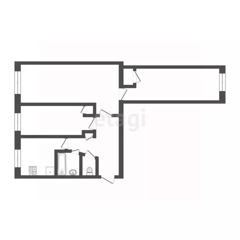 3-к кв. Смоленская область, Красный пгт ул. Глинки, 16 (58.0 м) - Фото 2