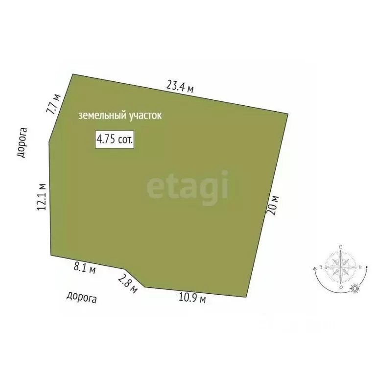 Участок в Севастополь с. Новобобровка,  (4.75 сот.) - Фото 1