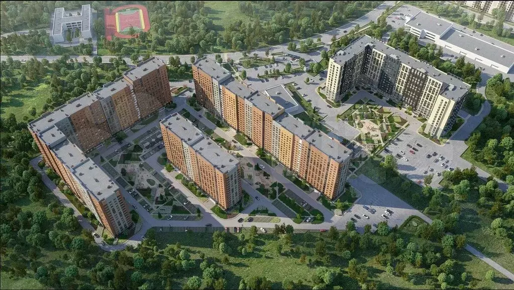 1-к. квартира, 33,3 м, 3/15 эт. - Фото 0