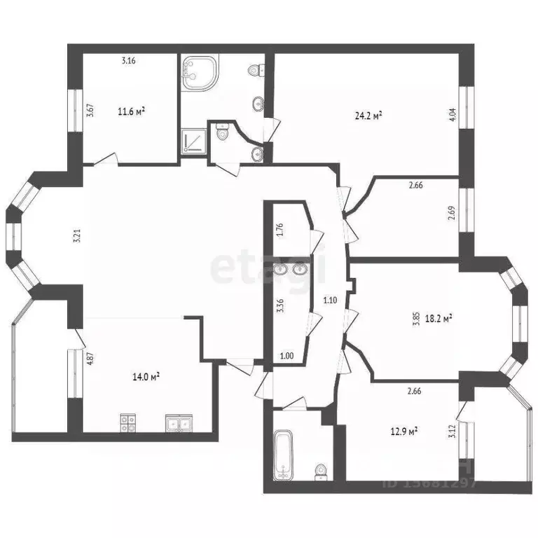 3-к кв. Коми, Ухта Тиманская ул., 13 (113.5 м) - Фото 0