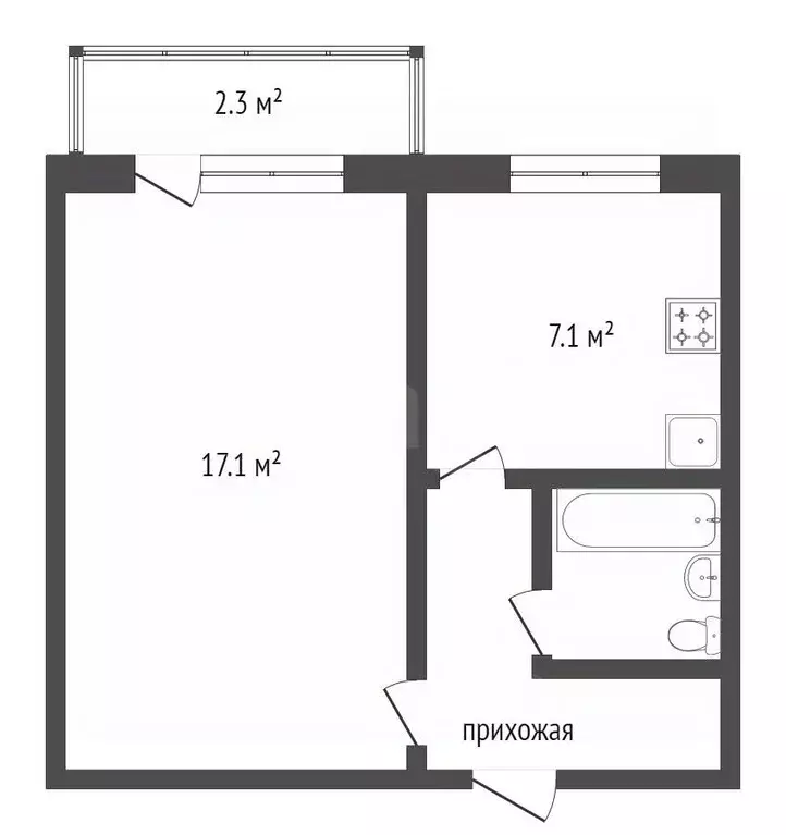 1-к кв. Ханты-Мансийский АО, Сургут ул. Республики, 76 (30.7 м) - Фото 1