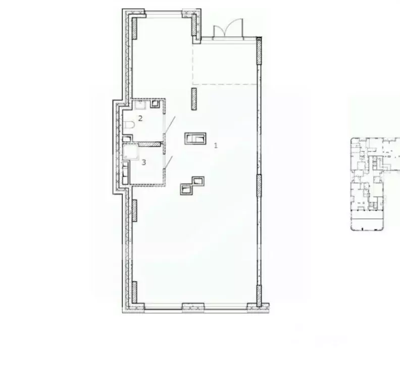 Помещение свободного назначения в Москва наб. Марка Шагала, 15к1 (102 ... - Фото 2