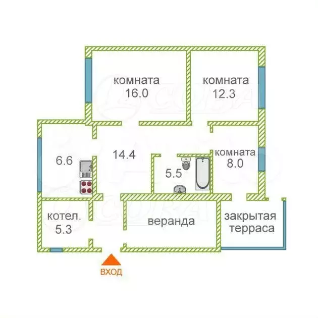 дом 71 м на участке 12 сот. - Фото 0