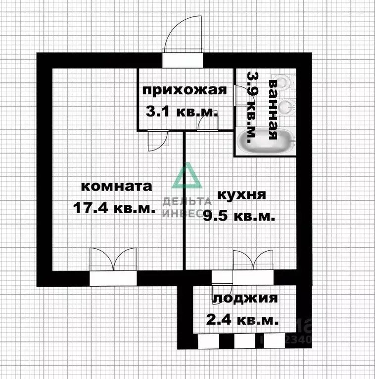 1-к кв. Башкортостан, Уфимский район, с. Миловка ул. Спортивная, 3 ... - Фото 1