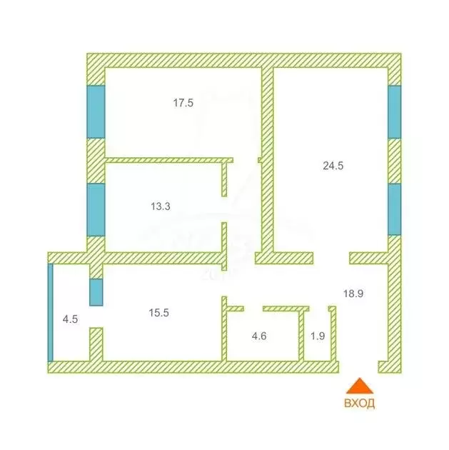3-комнатная квартира: Тюмень, улица Льва Толстого, 64 (93.6 м) - Фото 2
