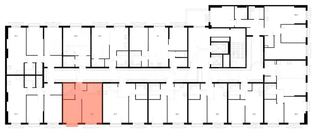 1-к. квартира, 36,1 м, 2/9 эт. - Фото 1