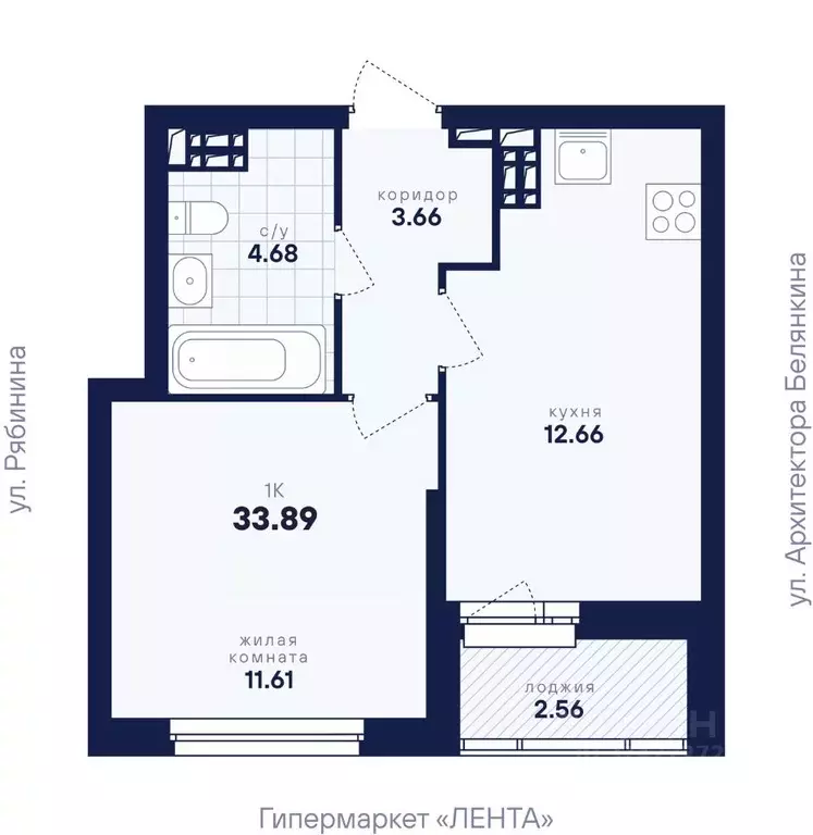 1-к кв. Свердловская область, Екатеринбург Академический мкр, ... - Фото 2