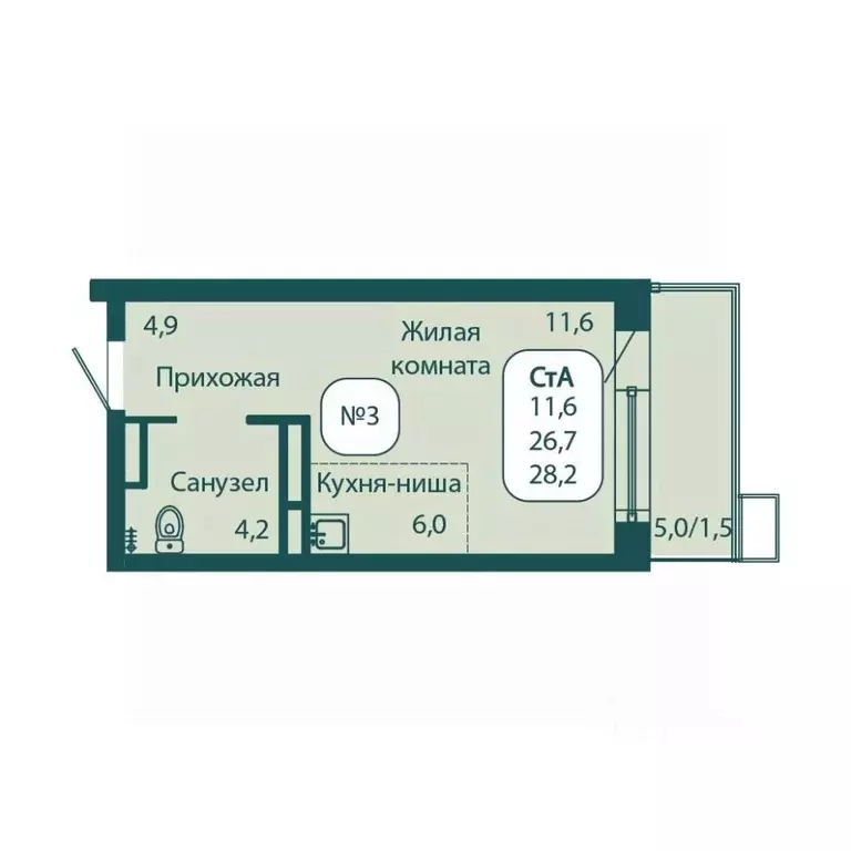 Студия Московская область, Солнечногорск городской округ, Андреевка ... - Фото 1