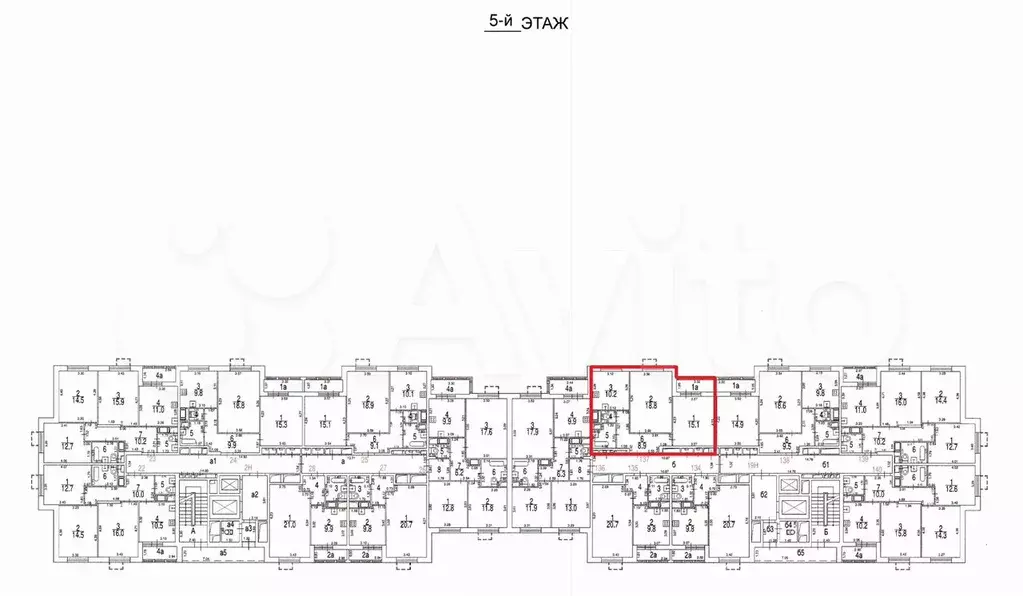 Аукцион: 2-к. квартира, 57,9 м, 5/17 эт. - Фото 1