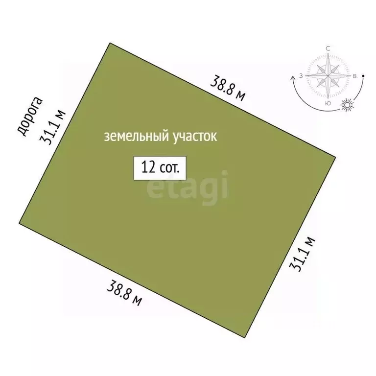 Участок в Тюменская область, Нижнетавдинский муниципальный округ, ... - Фото 1