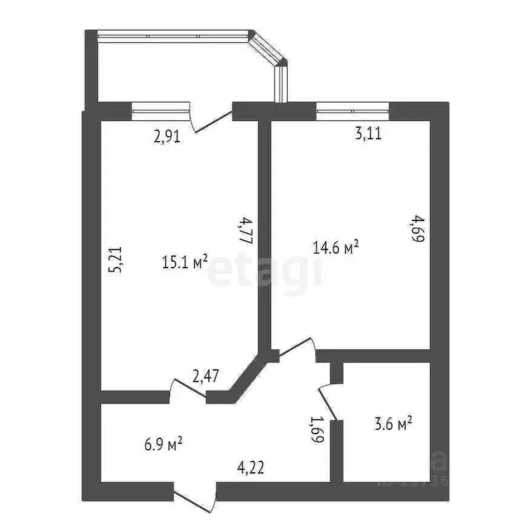 1-к кв. Амурская область, Благовещенский район, с. Чигири 1-я ... - Фото 2