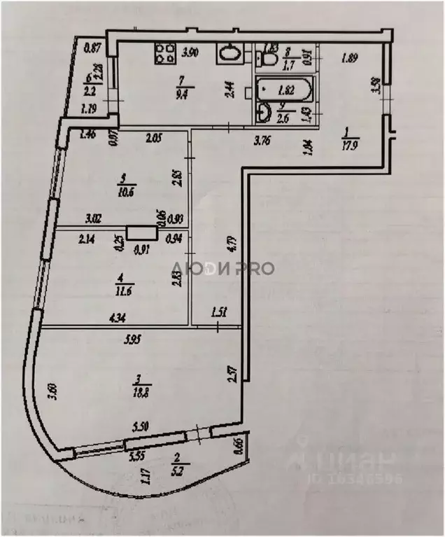 3-к кв. Башкортостан, Уфа Российская ул., 25 (86.0 м) - Фото 2