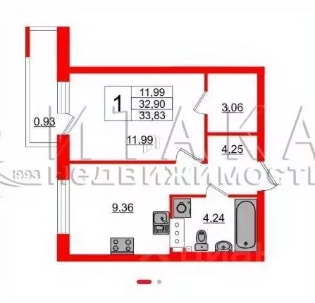 1-к кв. Ленинградская область, Кудрово г. Всеволожский район, ... - Фото 1