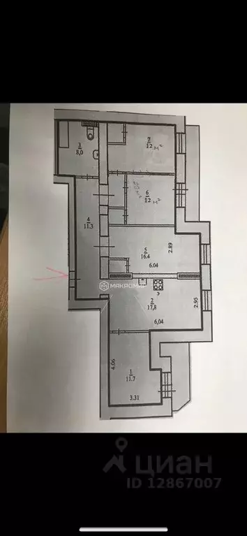 3-к кв. Архангельская область, Архангельск Воскресенская ул., 17 (91.0 ... - Фото 1
