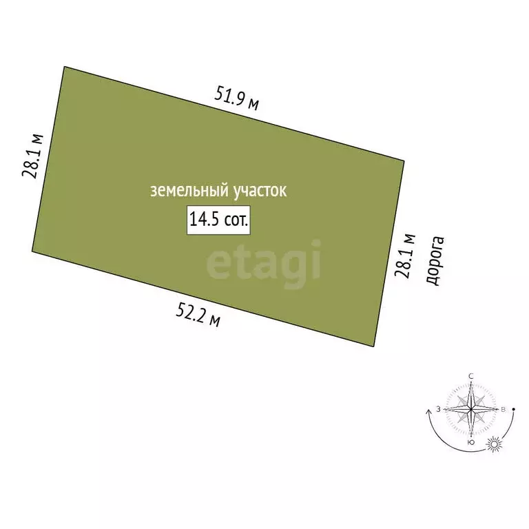 Участок в Пожарское сельское поселение, село Водное, Озёрная улица ... - Фото 1