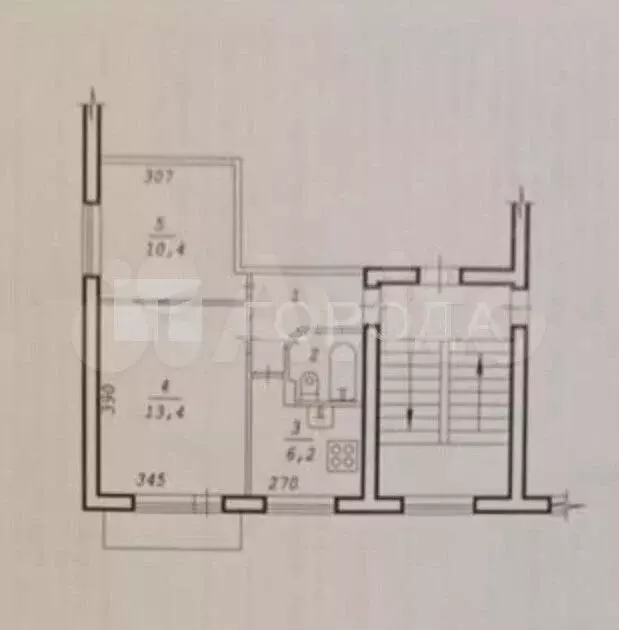 2-к. квартира, 40 м, 4/5 эт. - Фото 0