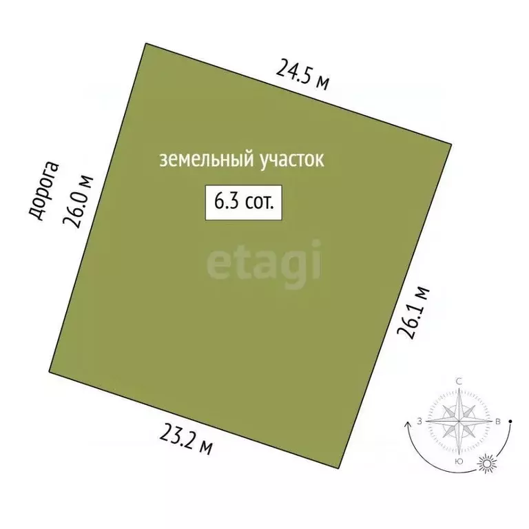 Участок в Свердловская область, Тугулым пгт  (6.26 сот.) - Фото 1