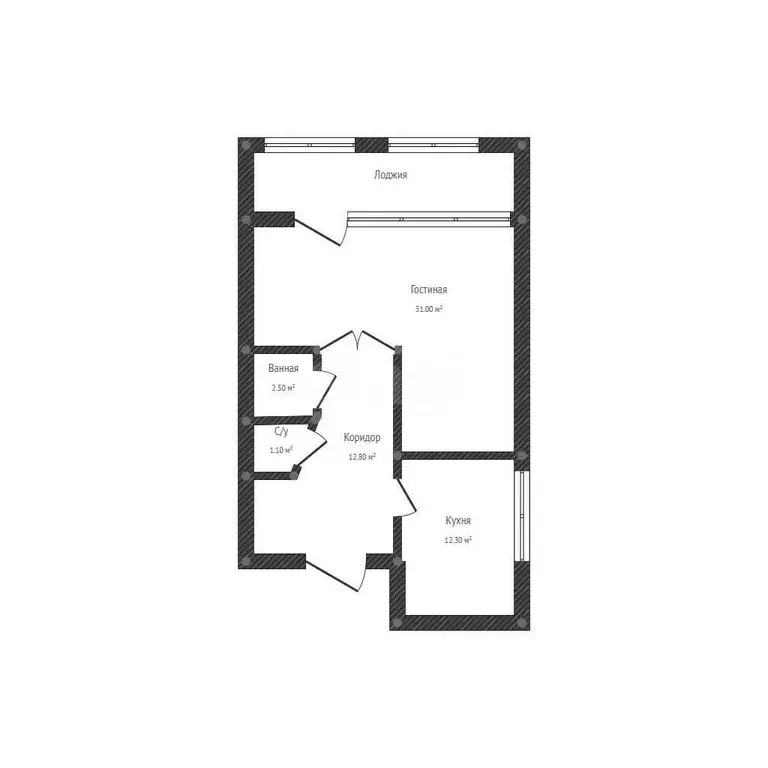 1-комнатная квартира: Салават, улица Губкина, 19 (59.7 м) - Фото 1
