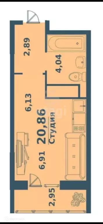 Продаётся квартира-студия, 19.9 м - Фото 0