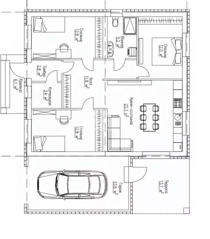 Коттедж в Алтайский край, Первомайский район, с. Фирсово ул. Яркая, 5 ... - Фото 2