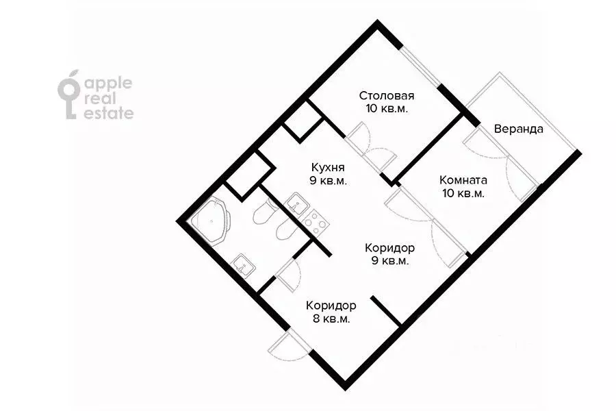 2-к кв. Москва Минская ул., 1ГК2 (70.0 м) - Фото 2