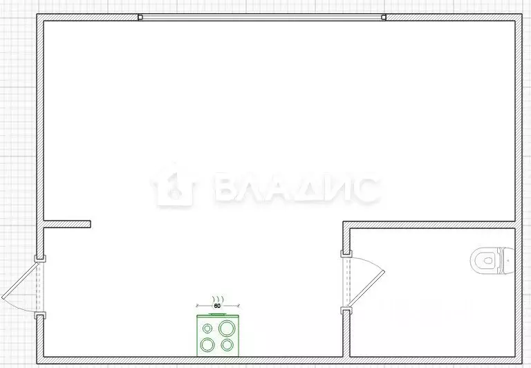 Студия Пензенская область, Пенза Бекешская ул., 8 (17.8 м) - Фото 2