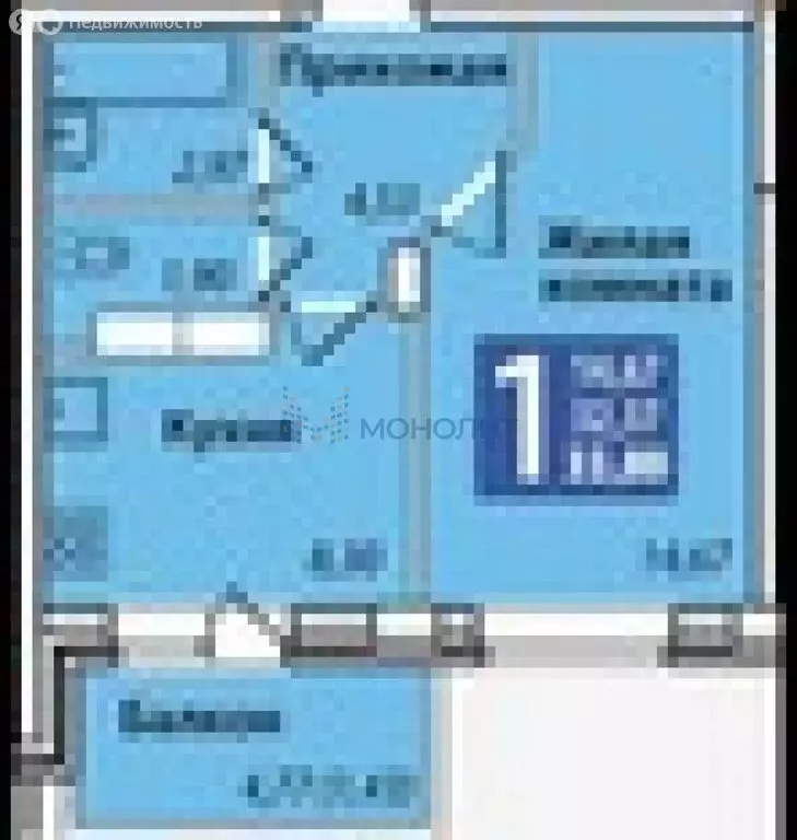 1-комнатная квартира: Чебоксары, улица А.В. Асламаса, 1к4 (32.37 м) - Фото 1