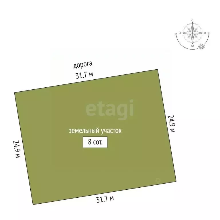 Участок в Владимирская область, Муром д. Орлово, ул. Советская (8.0 ... - Фото 1