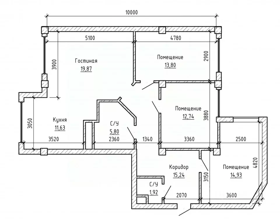 4-к кв. Кабардино-Балкария, Нальчик Московская ул., 14 (104.0 м) - Фото 2