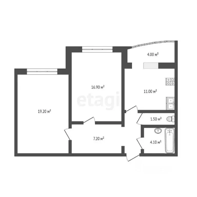 2-к кв. Тюменская область, Тюмень Войновка мкр, ул. Энергостроителей, ... - Фото 2