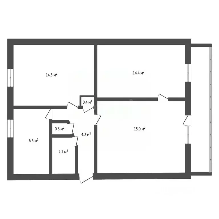 3-к кв. Амурская область, Зея Светлый мкр, 15 (59.0 м) - Фото 1