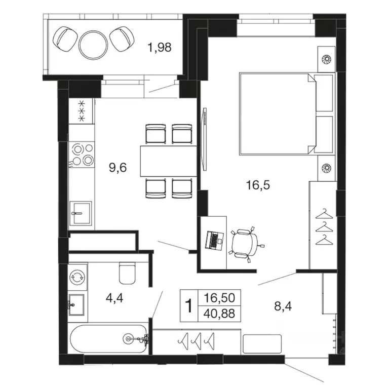1-к кв. Московская область, Апрелевка Наро-Фоминский городской округ, ... - Фото 1