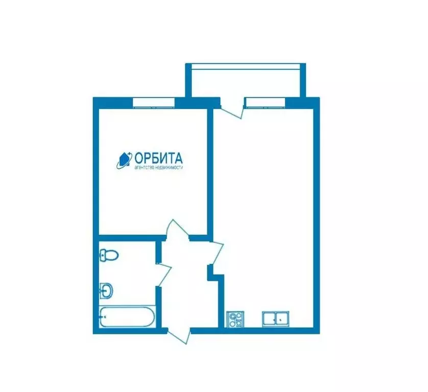 1-комнатная квартира: Тюмень, улица Мельникайте, 144А (36.8 м) - Фото 1