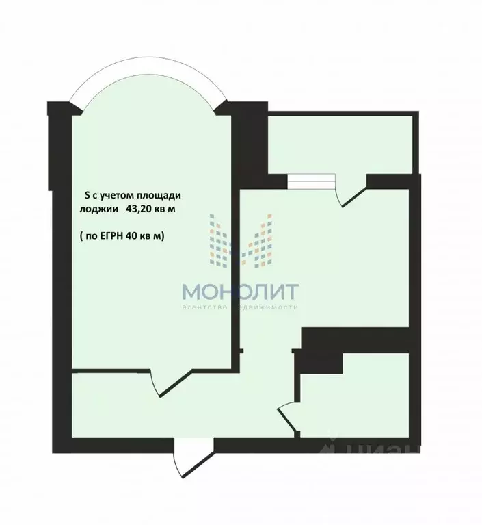1-к кв. Московская область, Балашиха ул. Свердлова, 52/2 (40.0 м) - Фото 2