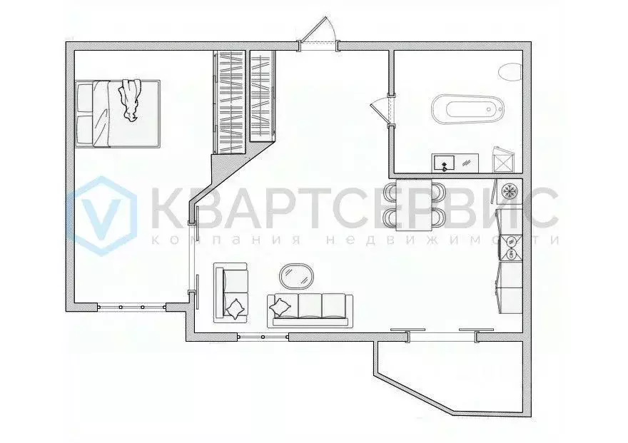 2-к кв. Омская область, Омск ул. Масленникова, 25 (66.5 м) - Фото 2