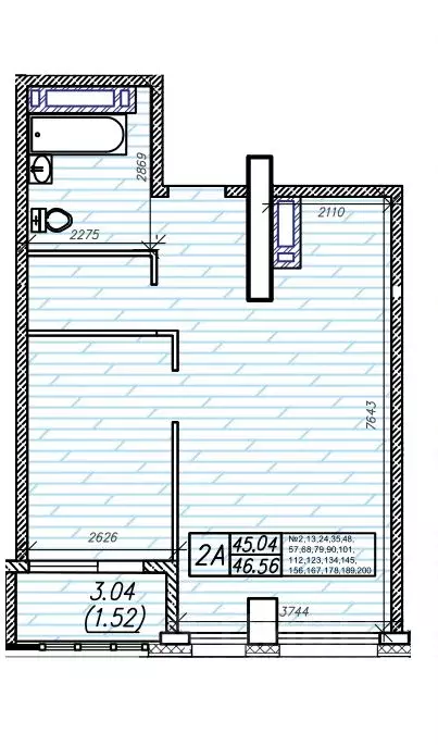 2-к кв. Приморский край, Владивосток Станционная ул., 11А (46.56 м) - Фото 1